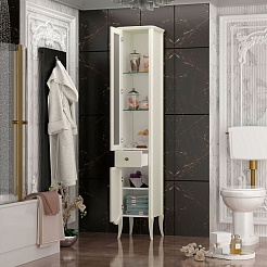 Opadiris Шкаф-пенал для ванной Брунелла 37.5 L слоновая кость – фотография-3